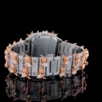 Luxury Two-Tone Square Iced-Out Watch – Rose Gold & Silver Diamond-Style Stainless Steel Quartz Timepiece